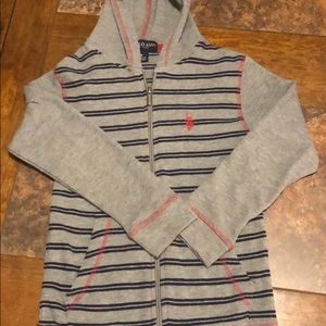 US Polo Boys Full Zip Long Sleeve Hoodie